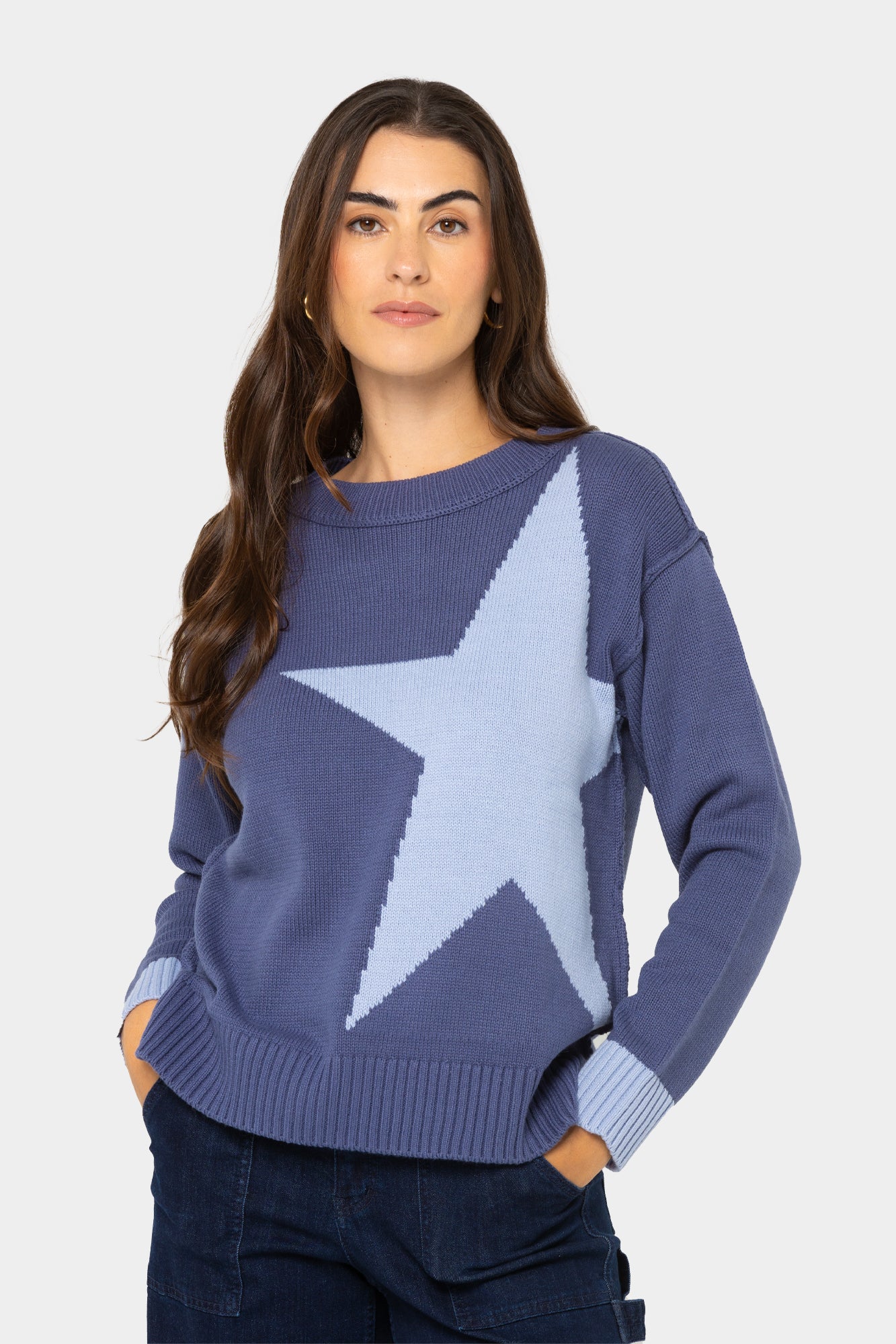 Star intarsia clearance sweater