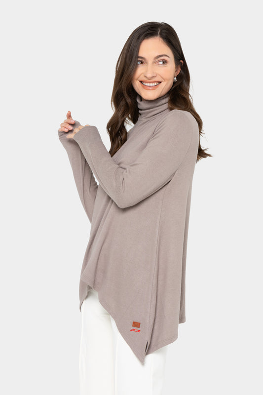 Comfy Turtleneck Parachute Top