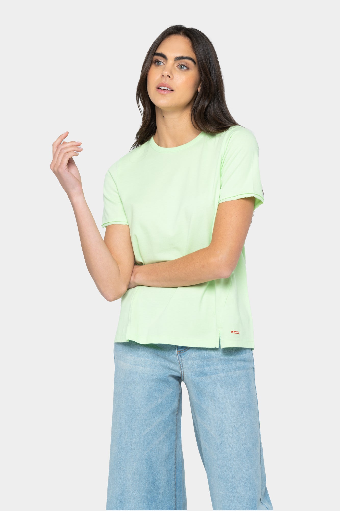 Angled Side Seam Tee Shirt