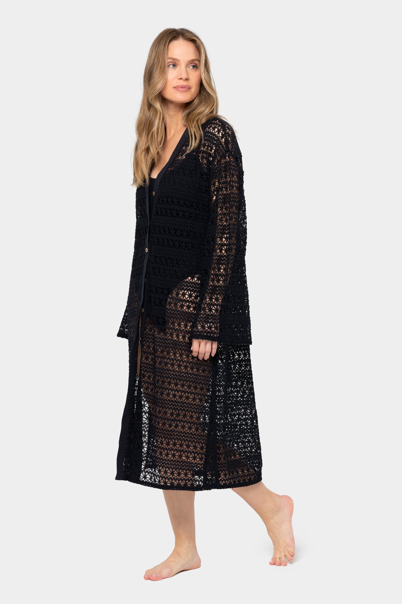 NWT $228 BCBG popular Max Azaria Crochet Duster