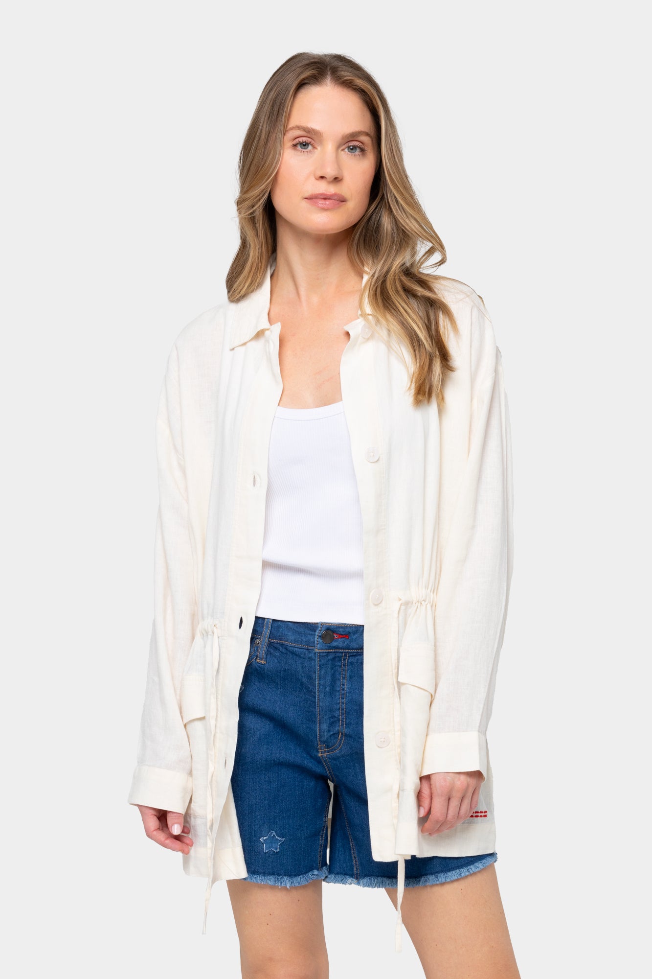 Boheme Linen Coverup Jacket