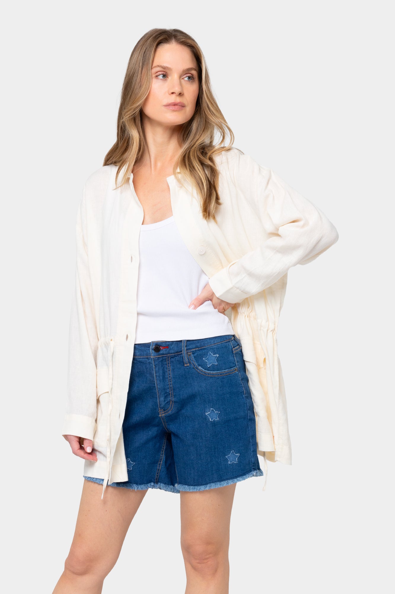 Boheme Linen Coverup Jacket