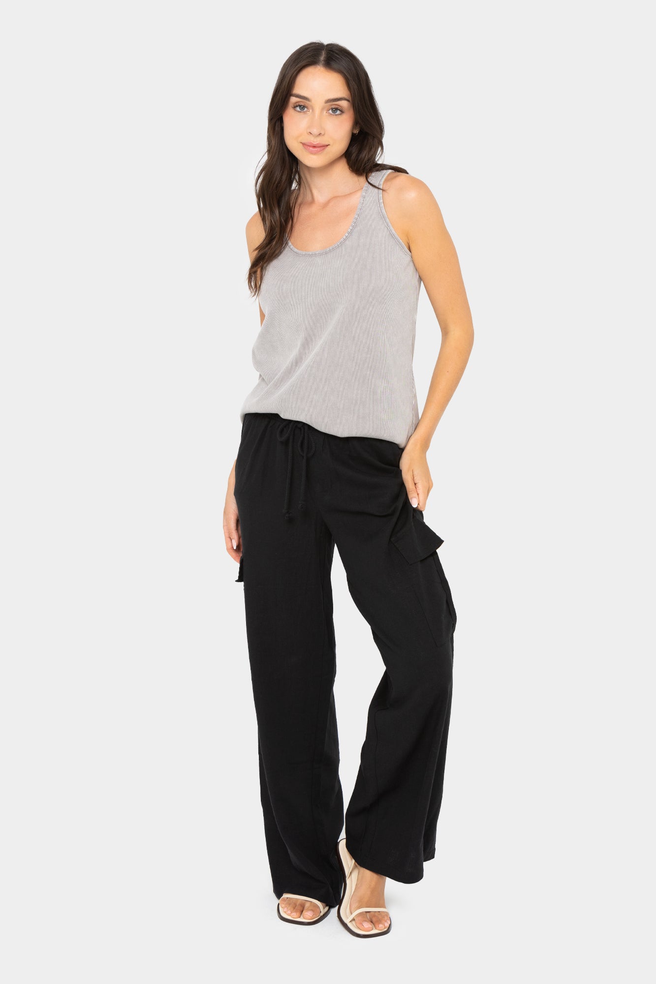 Boheme Cargo Linen Pant