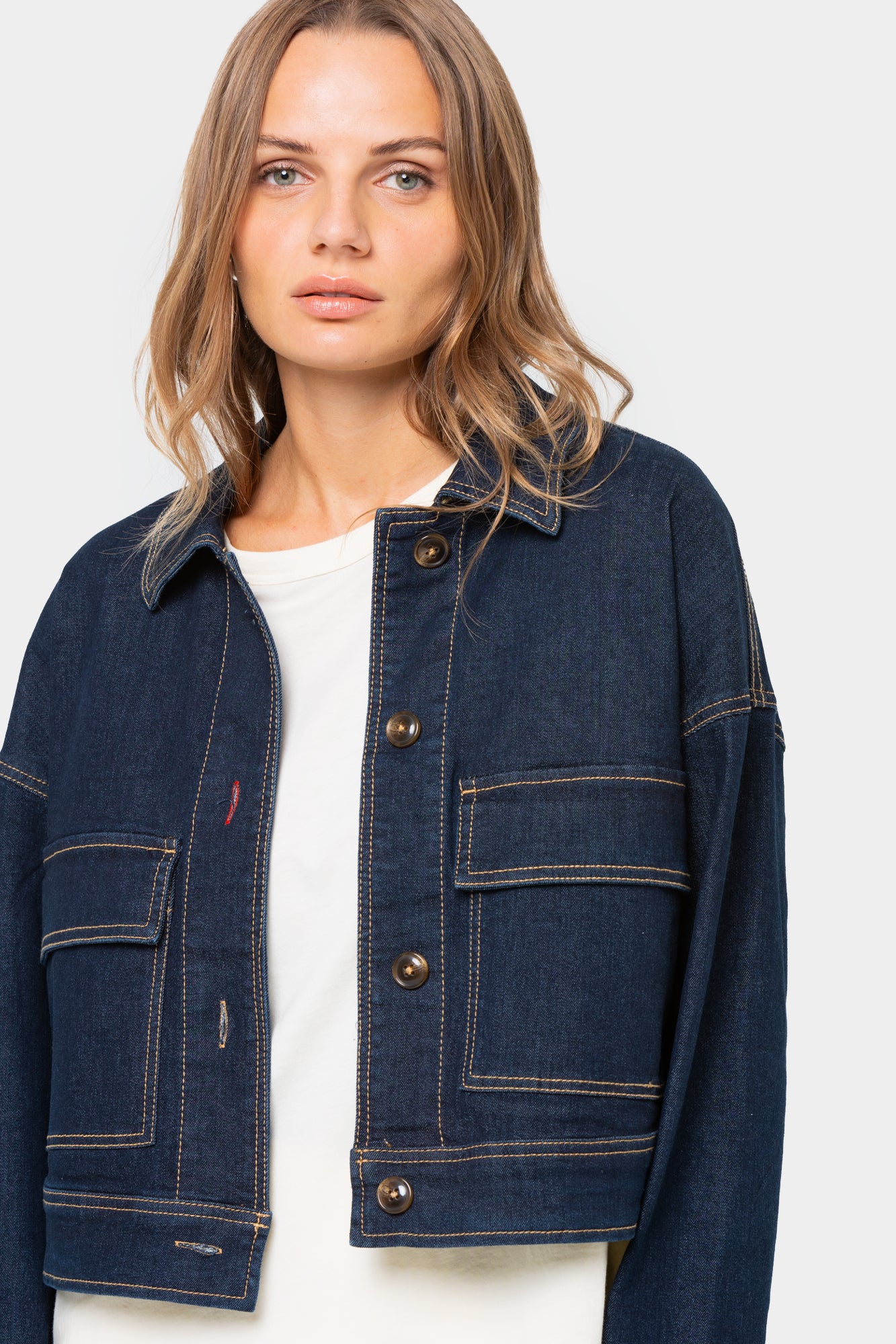 Authentic Denim Cropped Jacket