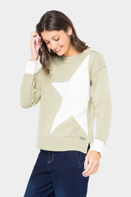 Intarsia Pullover Sweater