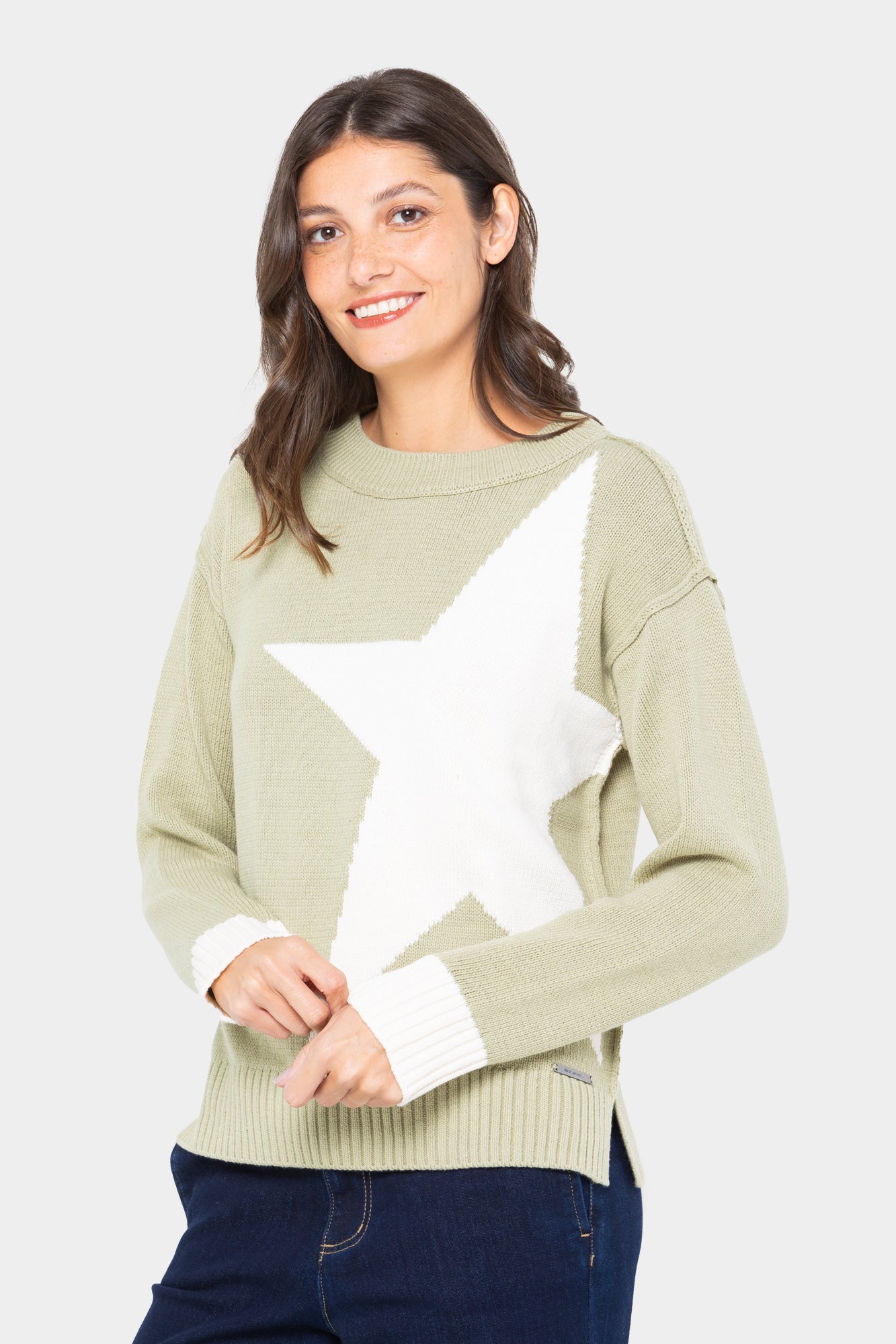 Intarsia Pullover Sweater