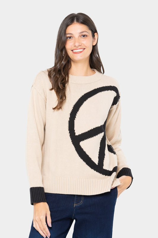 Intarsia Pullover Sweater