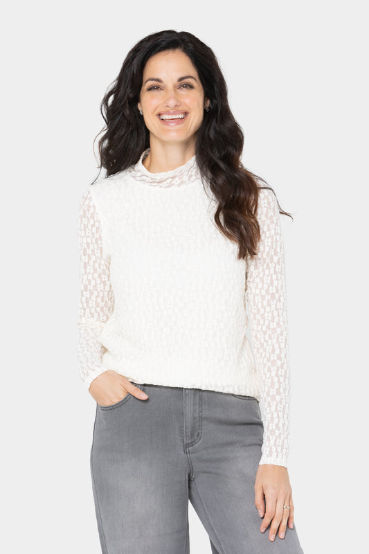 Black Label Lace Long-Sleeve Top