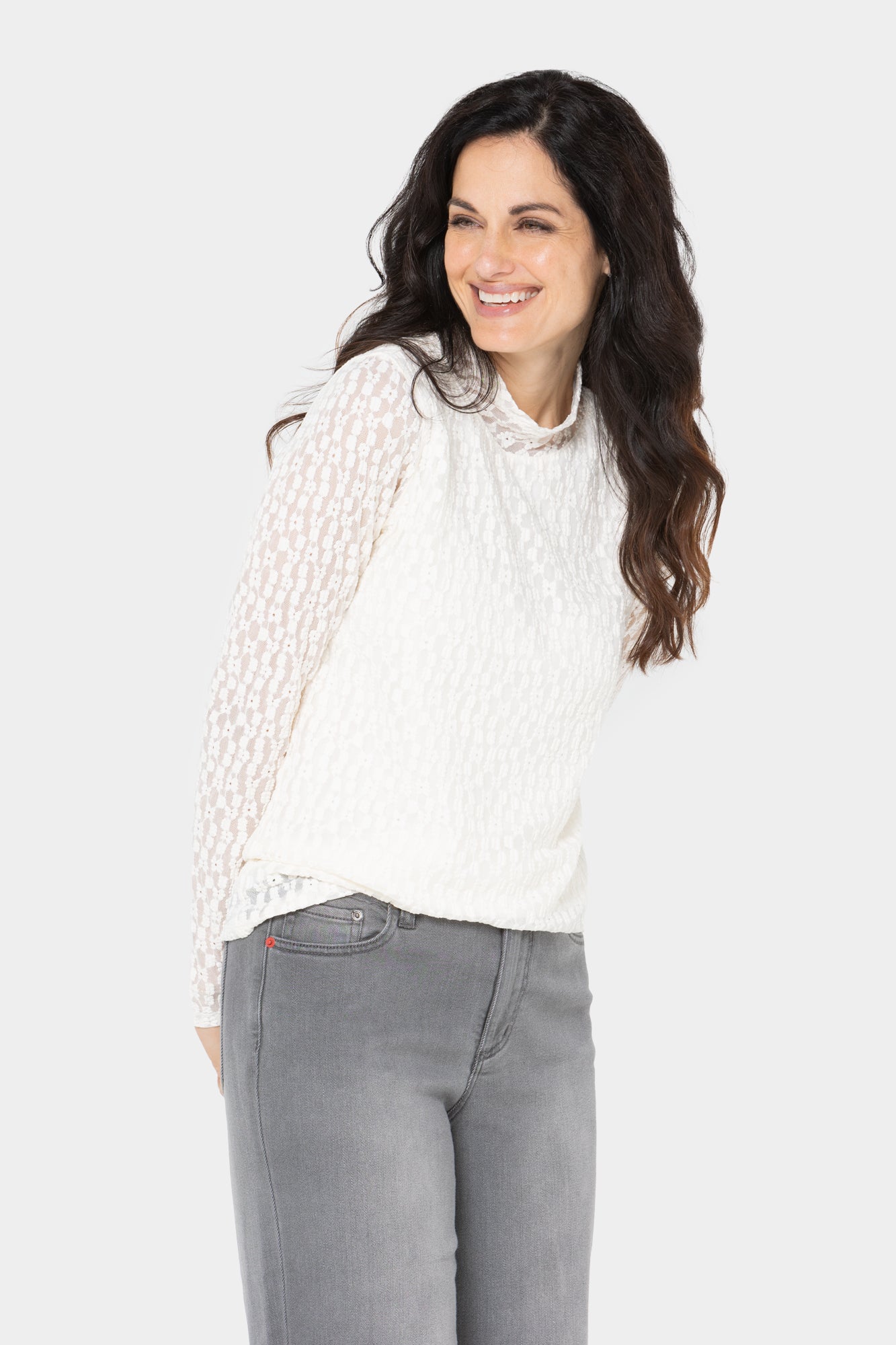 Black Label Lace Long-Sleeve Top