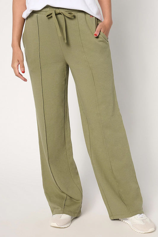 French Terry Pull-On Pintuck Pants