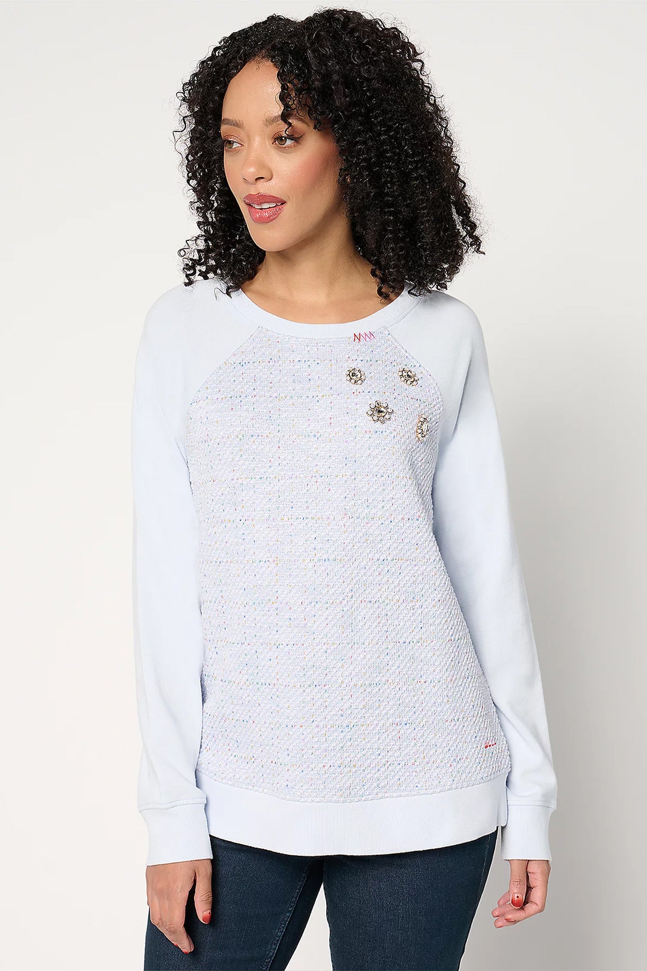 Ali + Mally x Peace Love World Embellished Sweatshirt