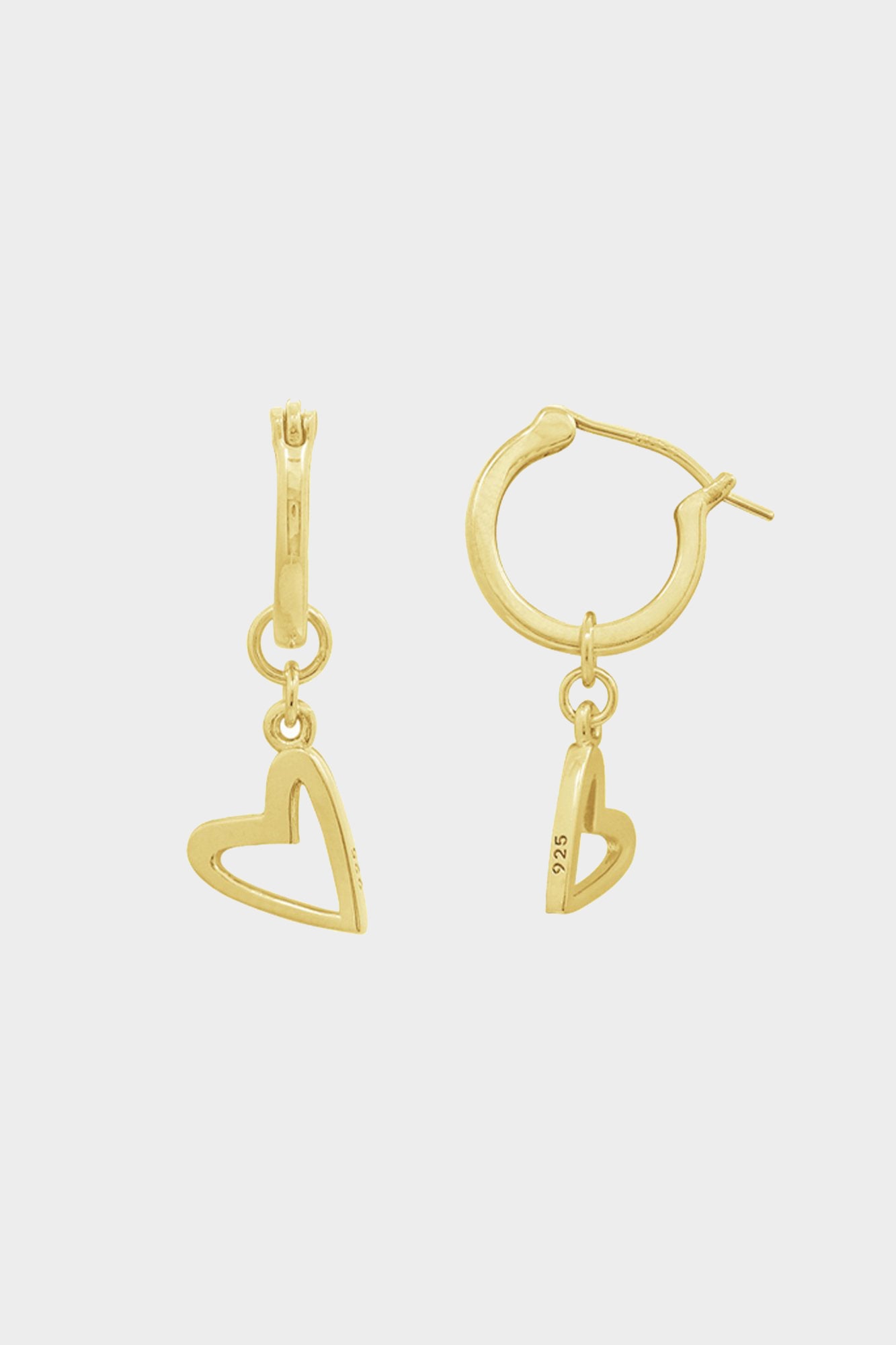 Netali Nissim Heart & Lips Hoop Earrings, 18 K Rose Plated 