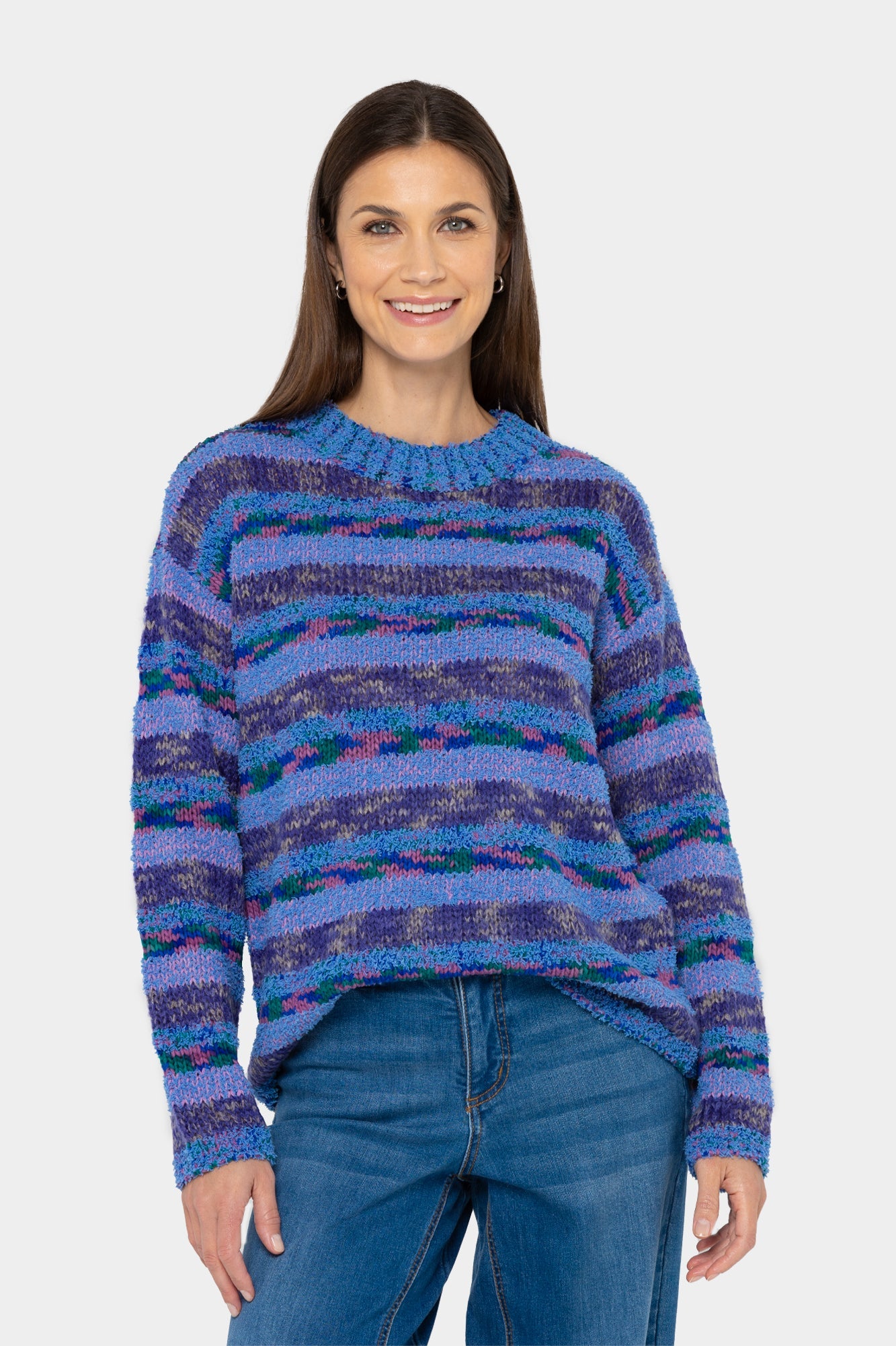 Color Block Yarn Sweater