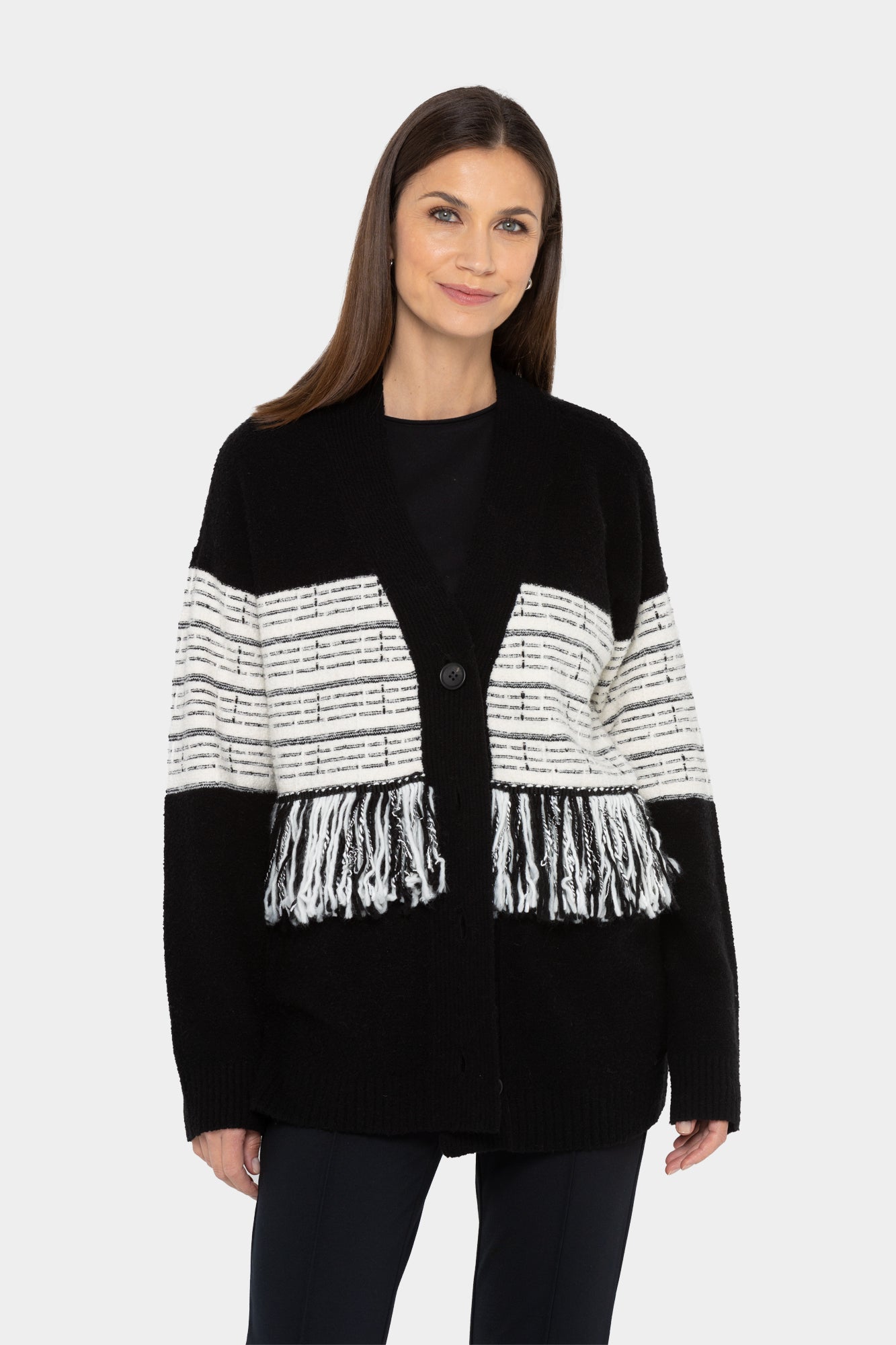 Black Label Fringe Cardigan